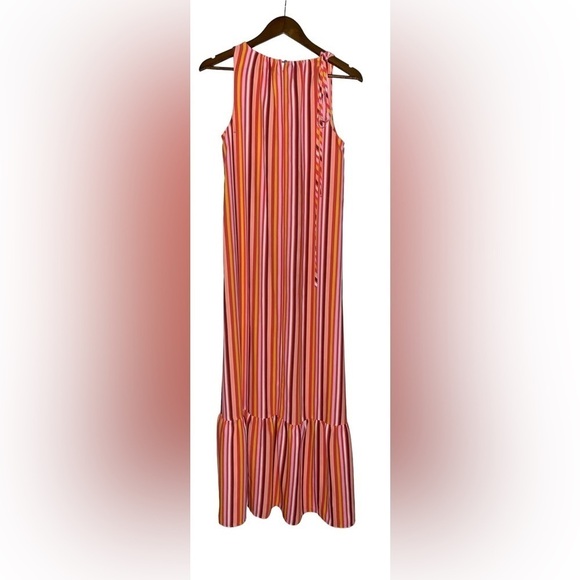 Loft Women Striped Sleeveless Maxi Dress S Boho Colorful Festive Beachy‎ - Picture 2 of 6